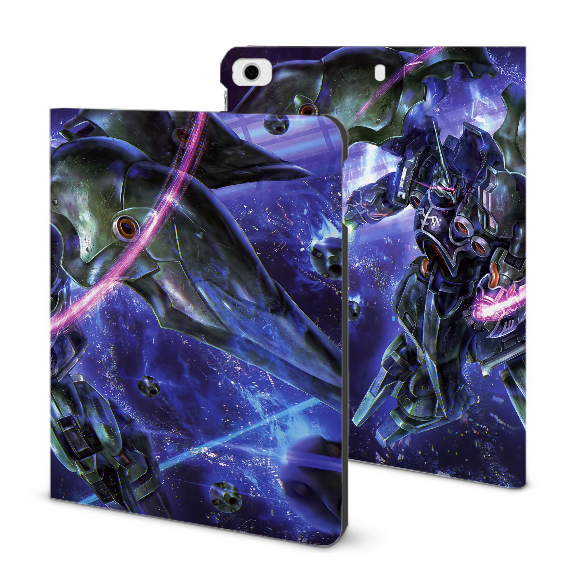 （画像用） 機動戦士ガンダム Mobile Suit Gundam IPad ケース ブック型 PUレザー TPU 耐衝撃 軽量 薄型 ペン収納なし 全面保護 IPad 各モデル対応
